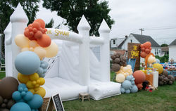 Organic Balloon Garland Bouncy House