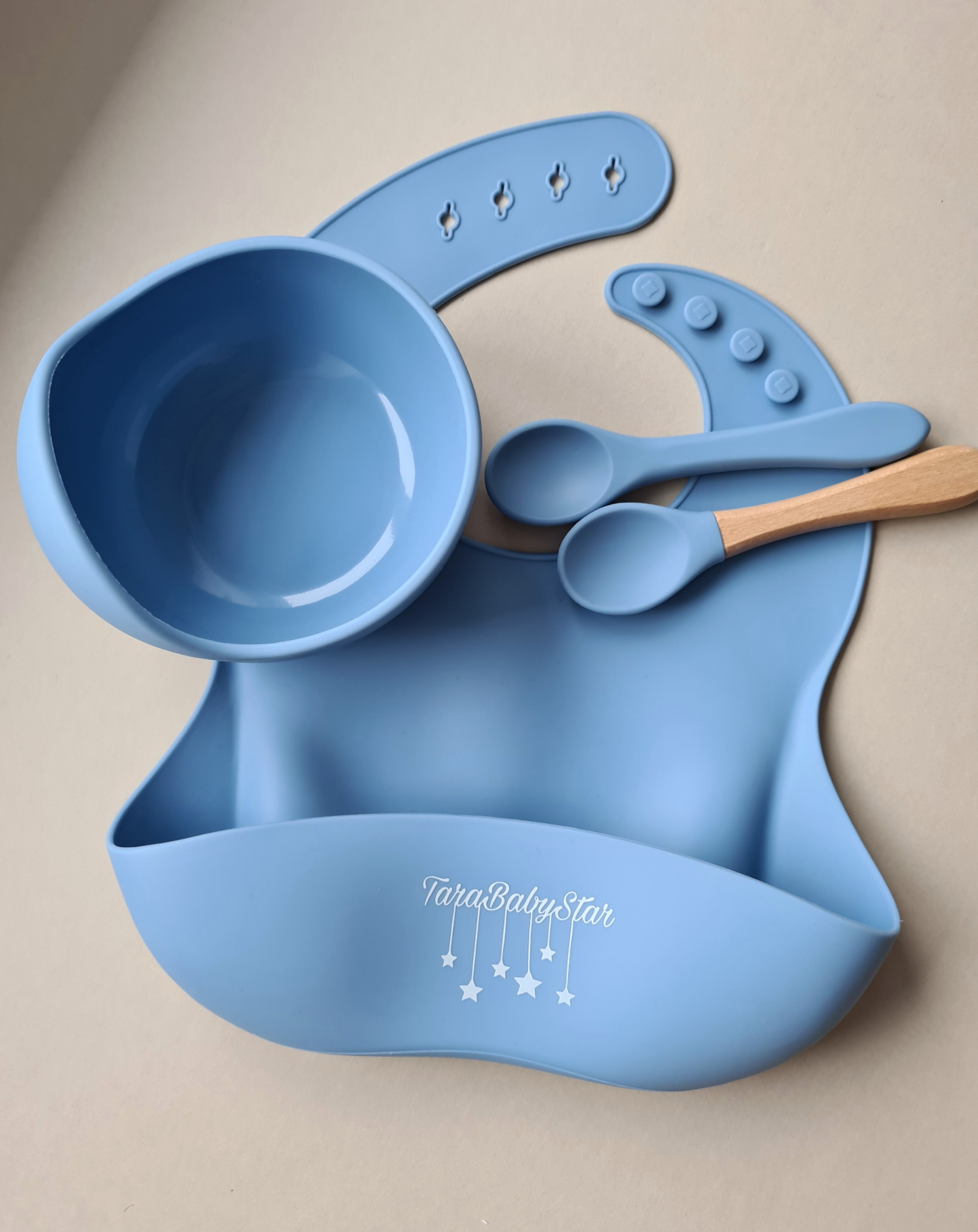 Personalised baby weaning gift silicone suction bowl spoon bib waterproof - Picture 22 of 22