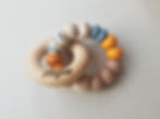 Teething ring with engraved name