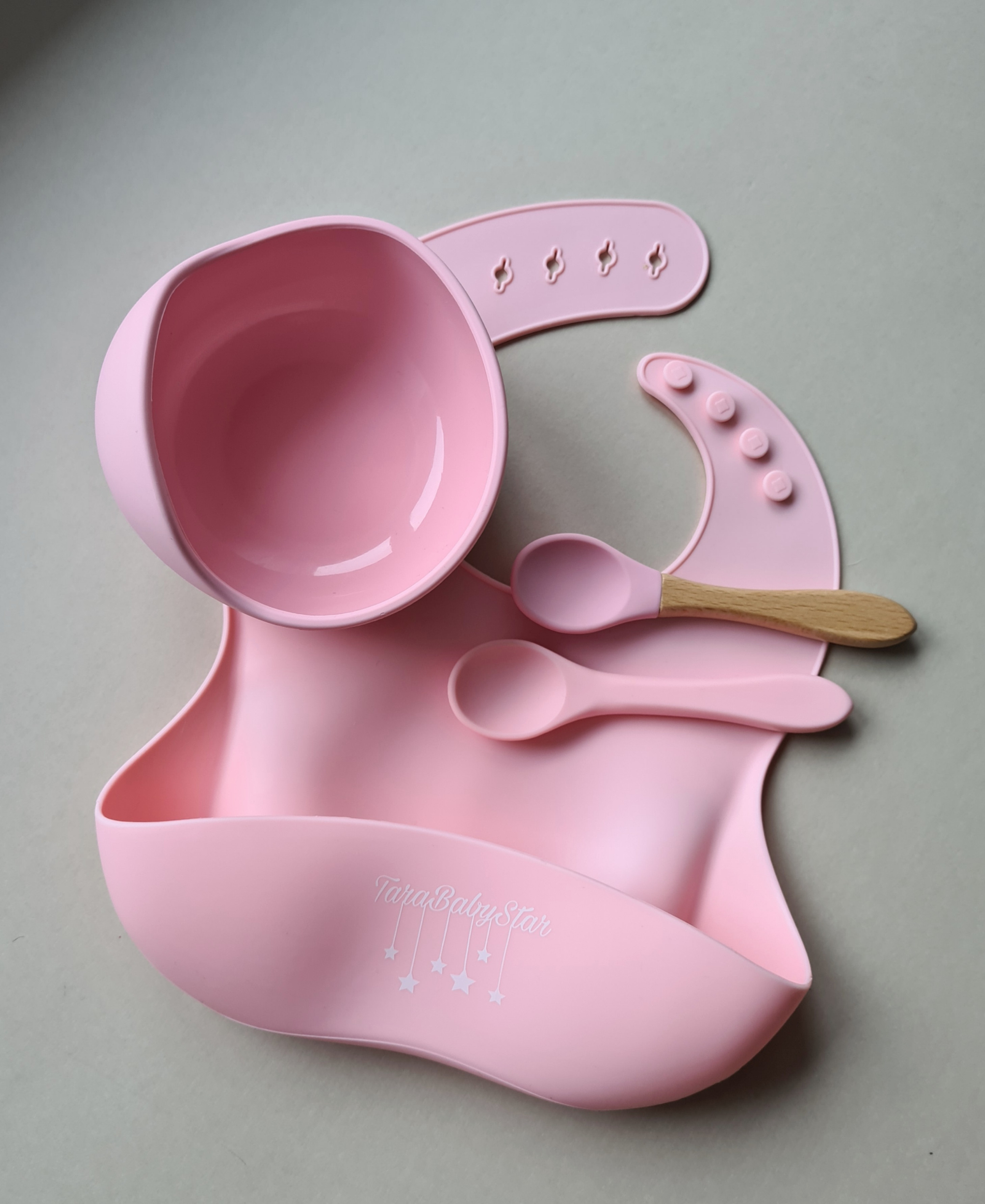 Personalised baby weaning gift silicone suction bowl spoon bib waterproof - Picture 17 of 22