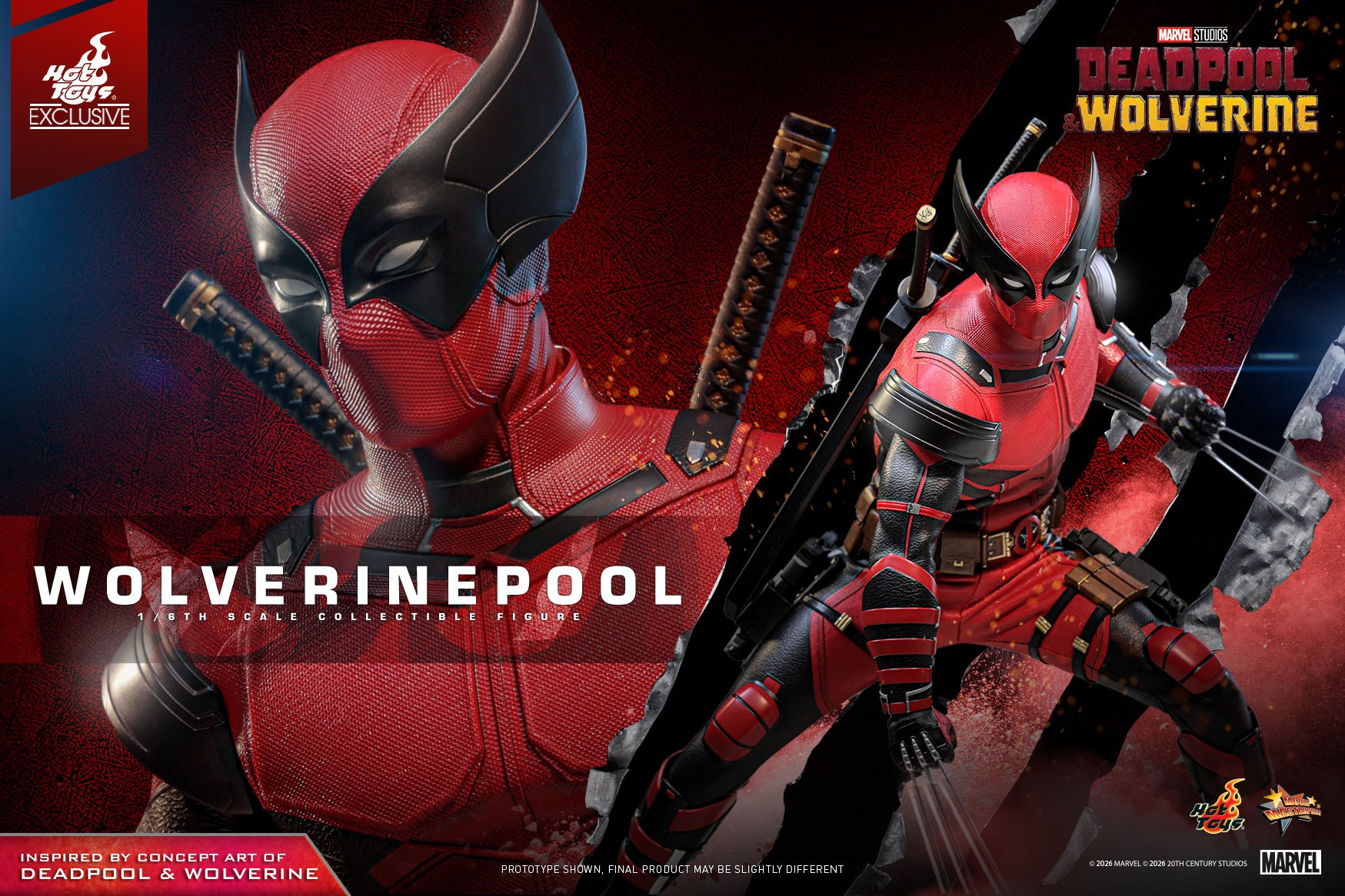 Hot Toys Exclusive Deadpool & Wolverine Action Figure 1/6 Wolverinepool