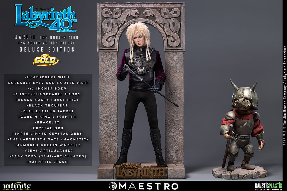 Miniatura: Labyrinth Jareth The Goblin King 1/6 Action Figure Deluxe Gold Edition