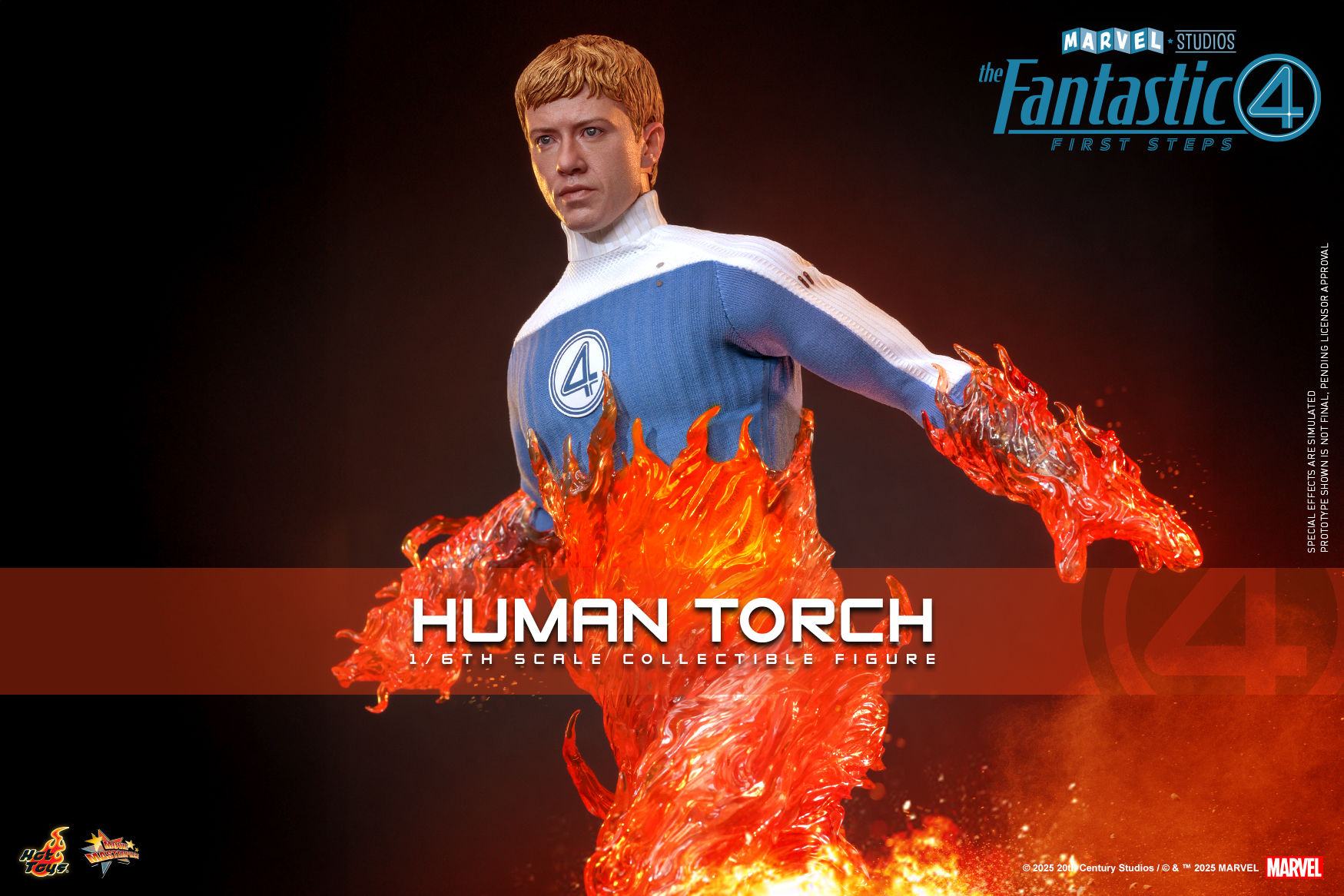 Hot Toys The Fantastic Four: First Steps Action Figure 1/6 Human Torch