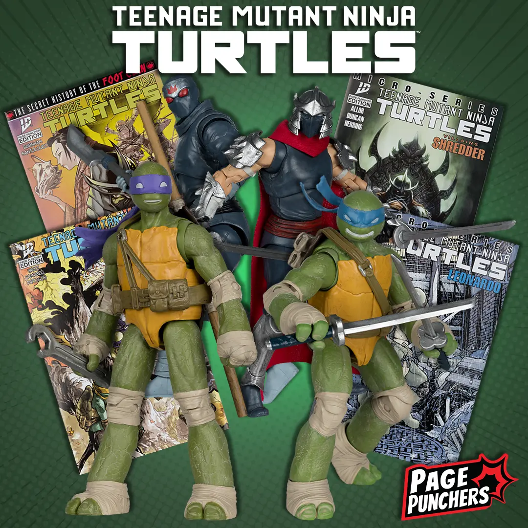 Teenage Mutant Ninja Turtles Figure with Comic Bundle (4)