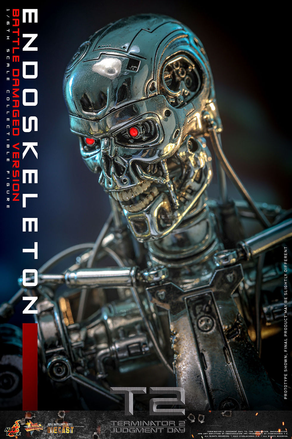 Miniatura: Hot Toys Terminator 2:Judgment Day Action Figure 1/6 Endoskeleton Battle Damaged