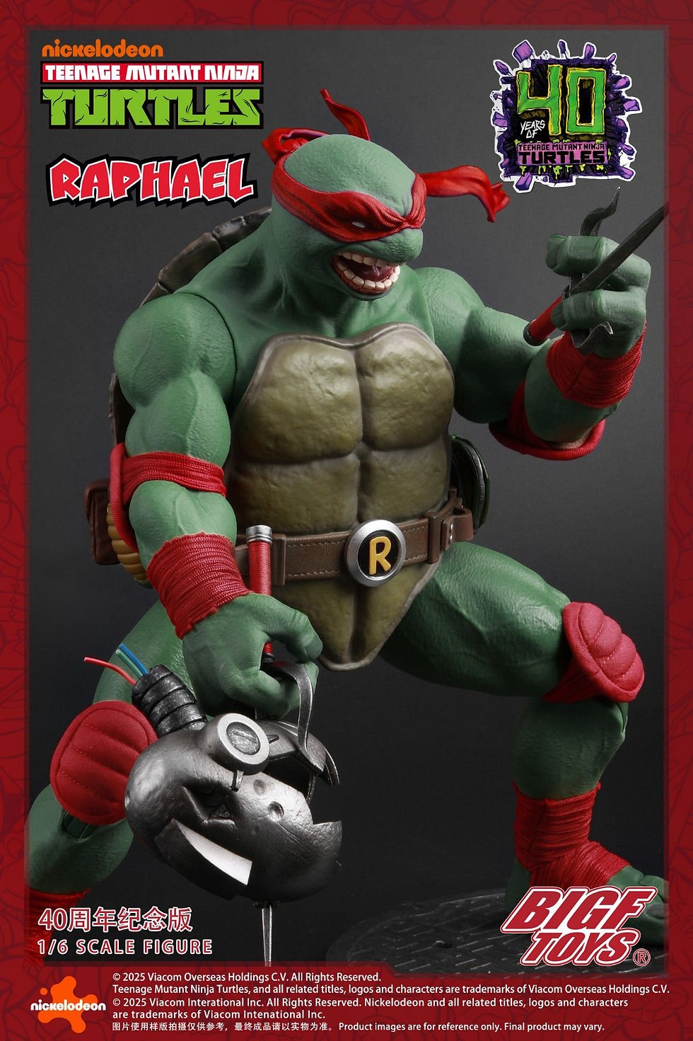 Miniatura: BIGFTOYS BIGF-002 1/6 Raphael Teenage Mutant Ninja Turtles 40th Anniversary