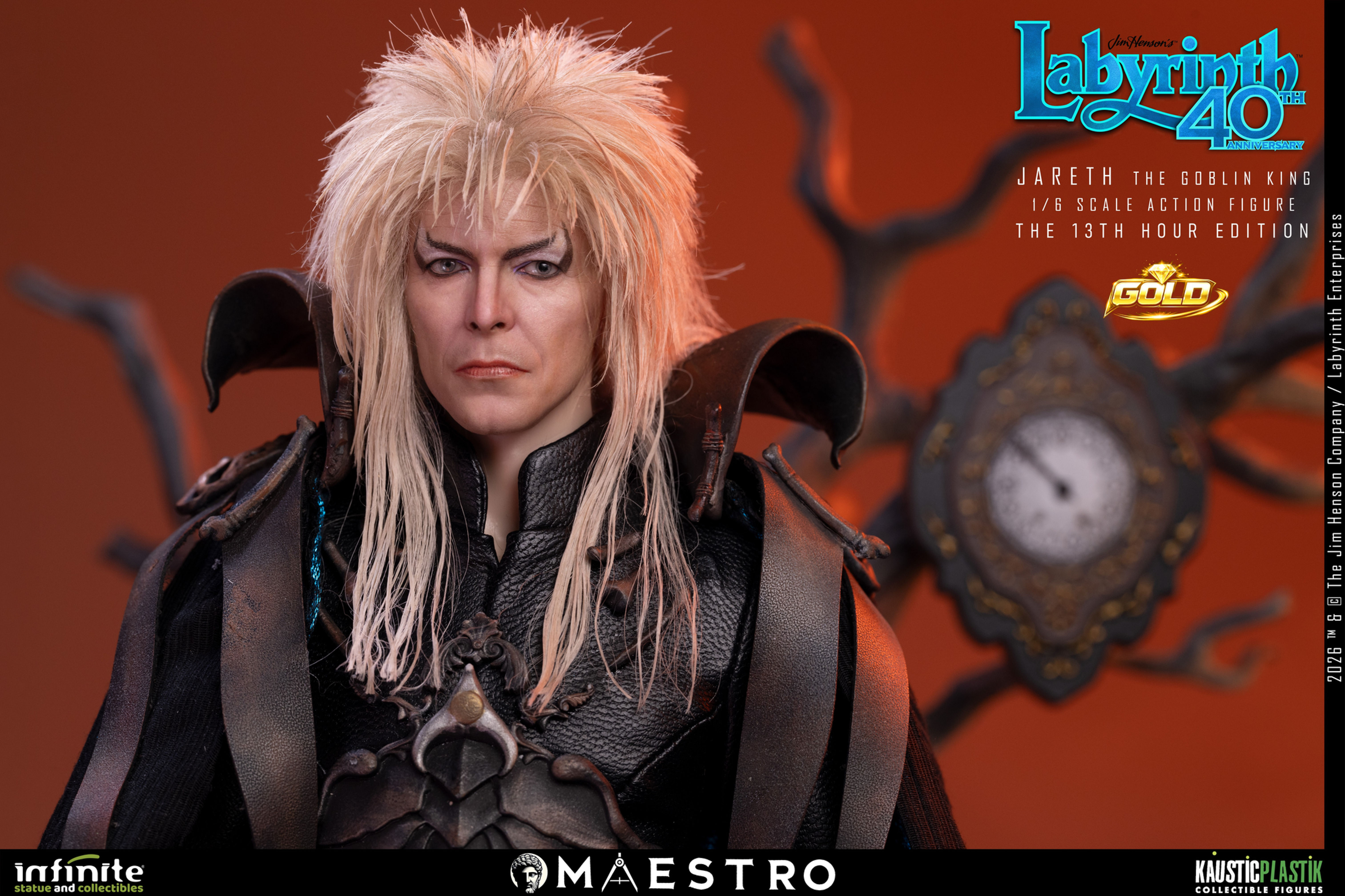 Labyrinth Jareth The Goblin King 1/6 Action Figure The 13th Hour Edition Gold