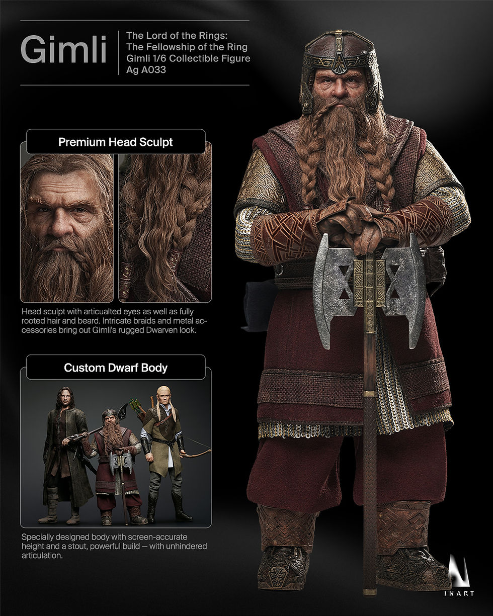 Miniatura: INART The Lord of the Rings - Gimli 1/6 Collectible Figure