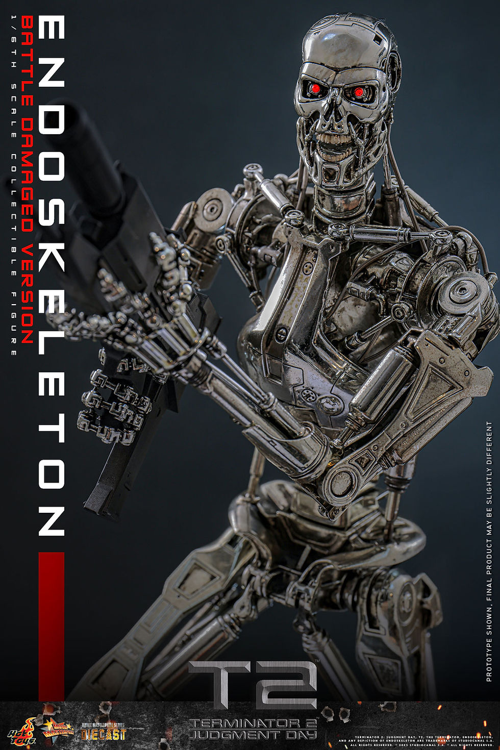 Miniatura: Hot Toys Terminator 2:Judgment Day Action Figure 1/6 Endoskeleton Battle Damaged