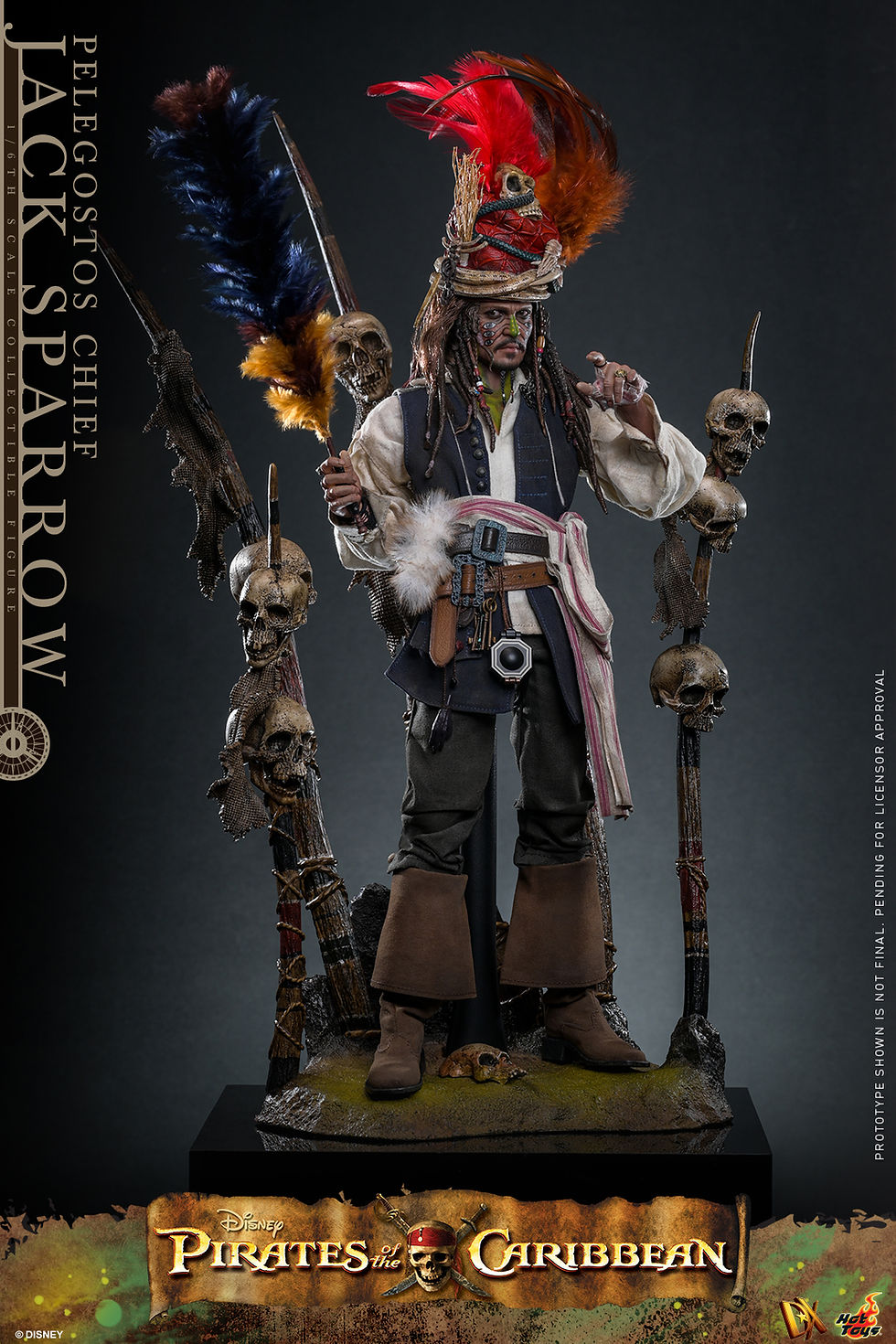 Miniatura: Hot Toys DX48 Pirates of the Caribbean - Pelegostos Chief Jack Sparrow