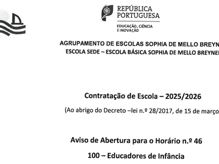 Contratação de Escola (Gr. 100)