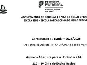 Contratação de escola 2025/2026