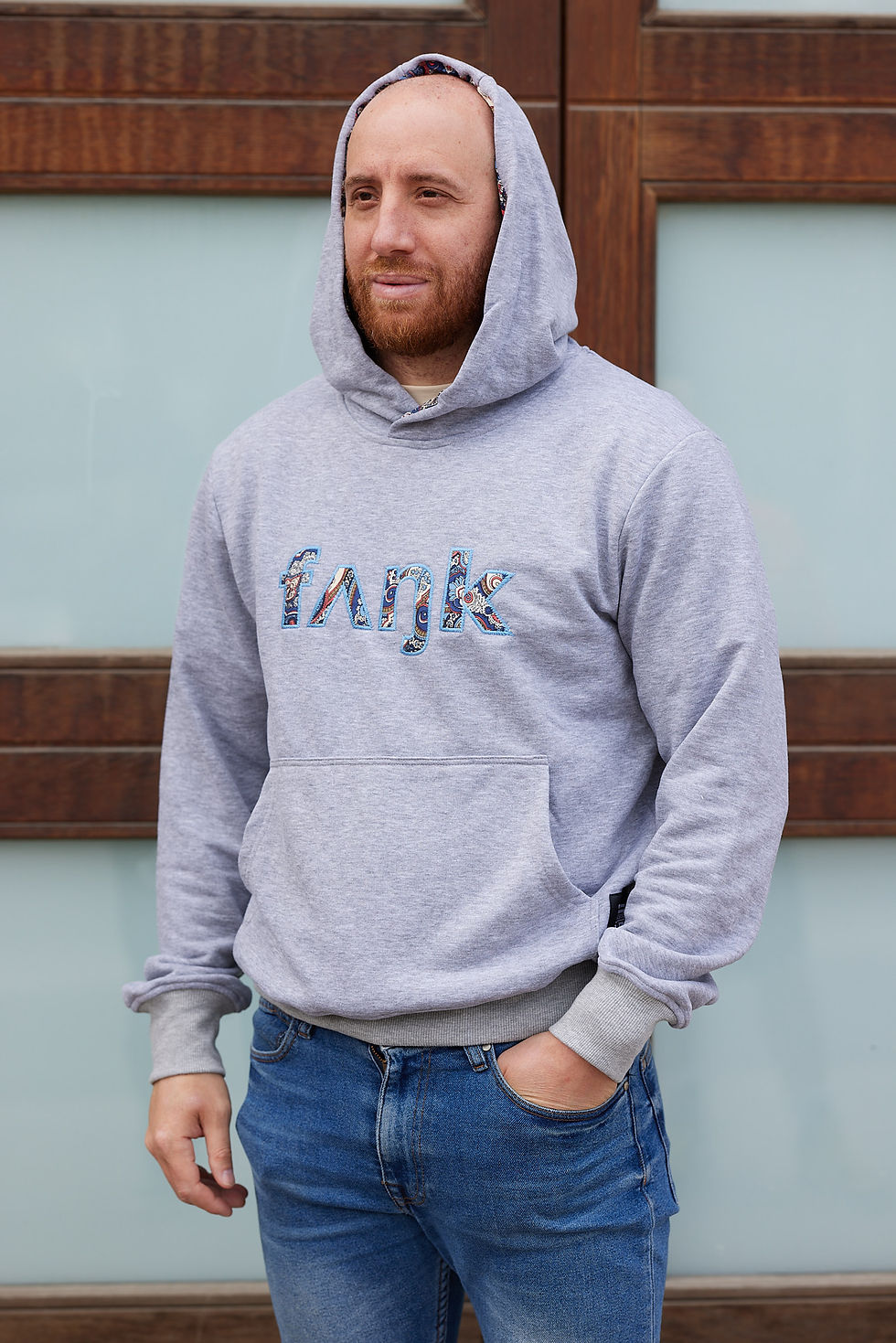 Thumbnail: Funk Hoodie Paisley Light Gray