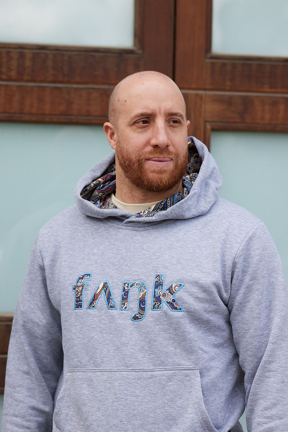 Thumbnail: Funk Hoodie Paisley Light Gray