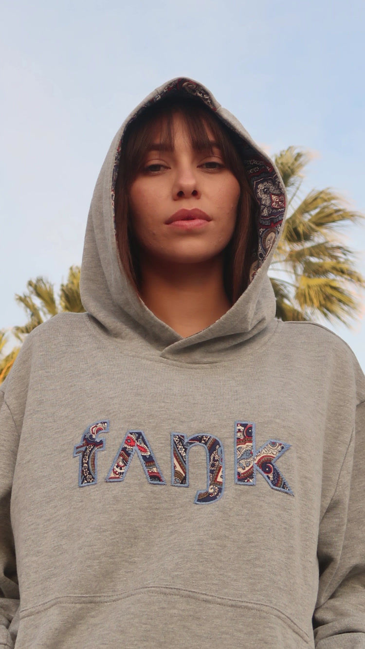 Thumbnail: Funk Hoodie Paisley Light Gray