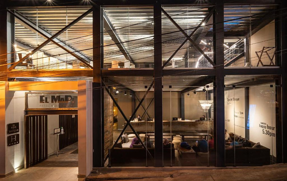 Contemporary eco-chic lounge and organic bar at El MaPi Hotel by Inkaterra