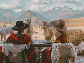 Gourmet Andean tasting menu with panoramic mountain views.