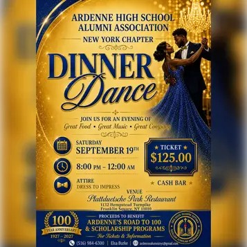Ardenne High Alumni NY Chapter - RT100 Dinner Dance