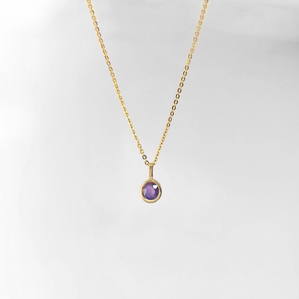 Miniatura: Purple Sapphire Bezel Necklace