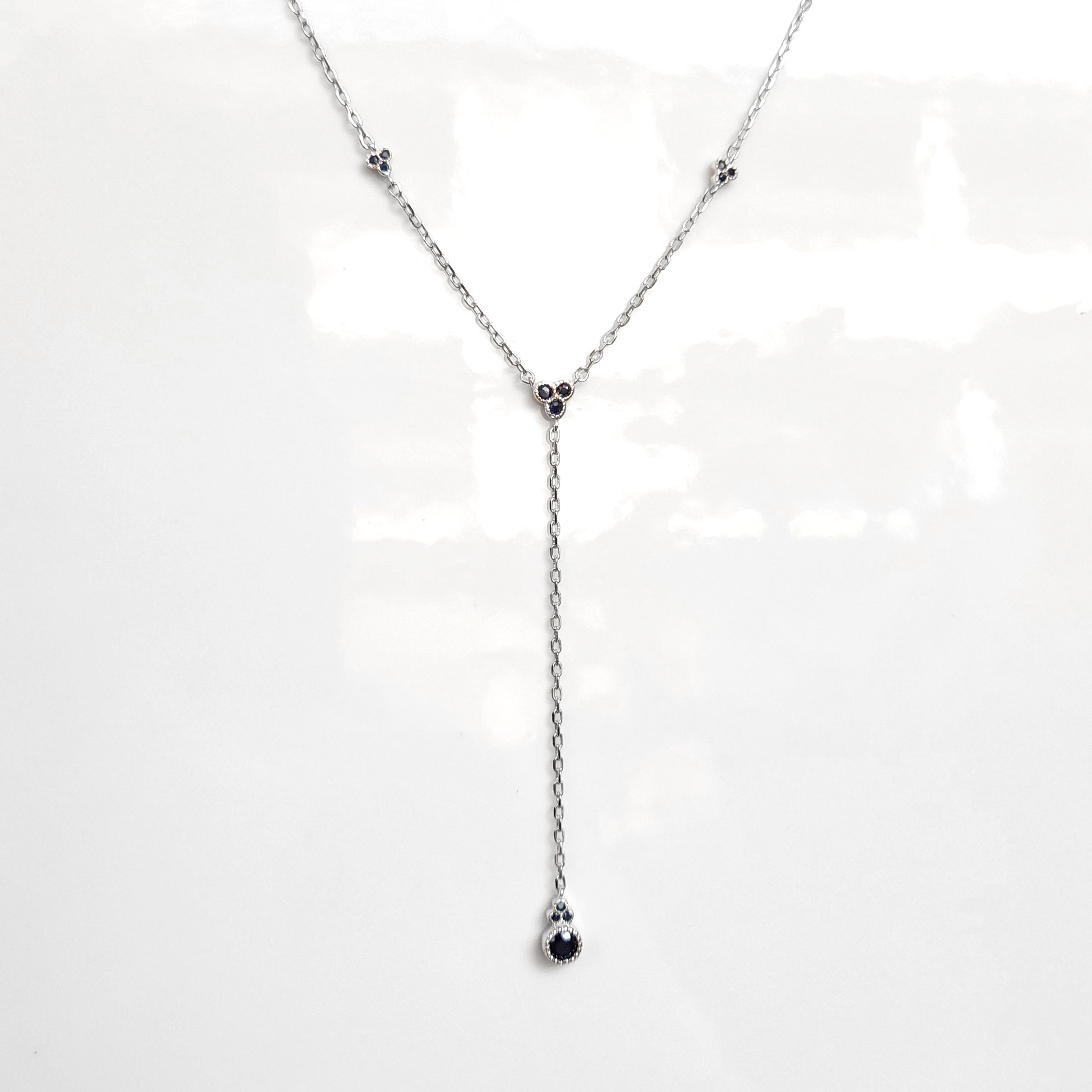 Sapphire Lariat Necklace