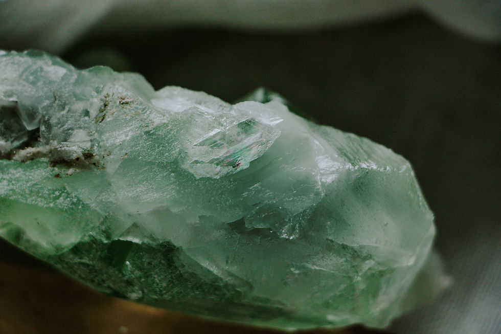 Thumbnail: Rare Colorless Phantom Fluorite Cubic Cluster with Natural Facet E