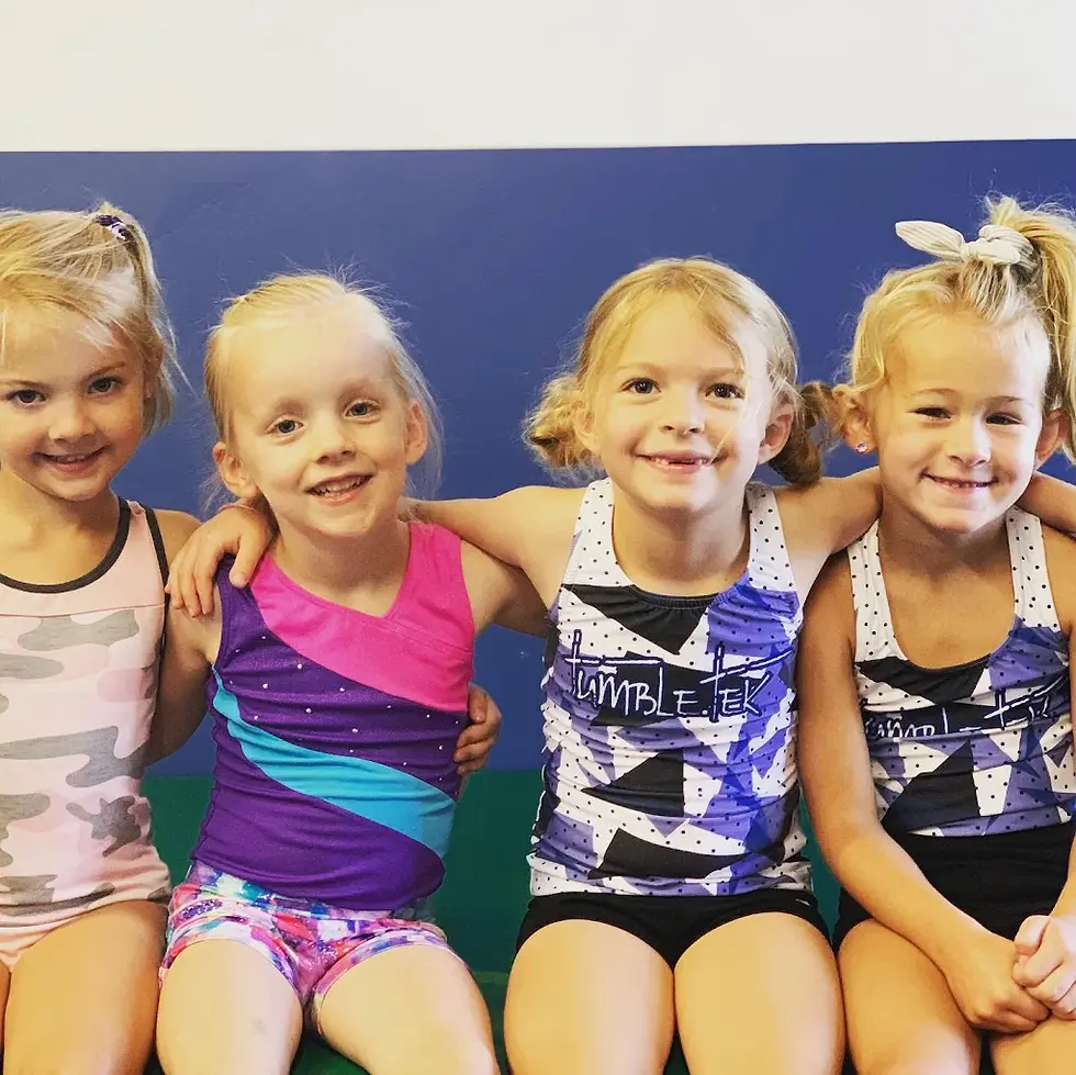 Young gymnasts at a fun local gymnastics class