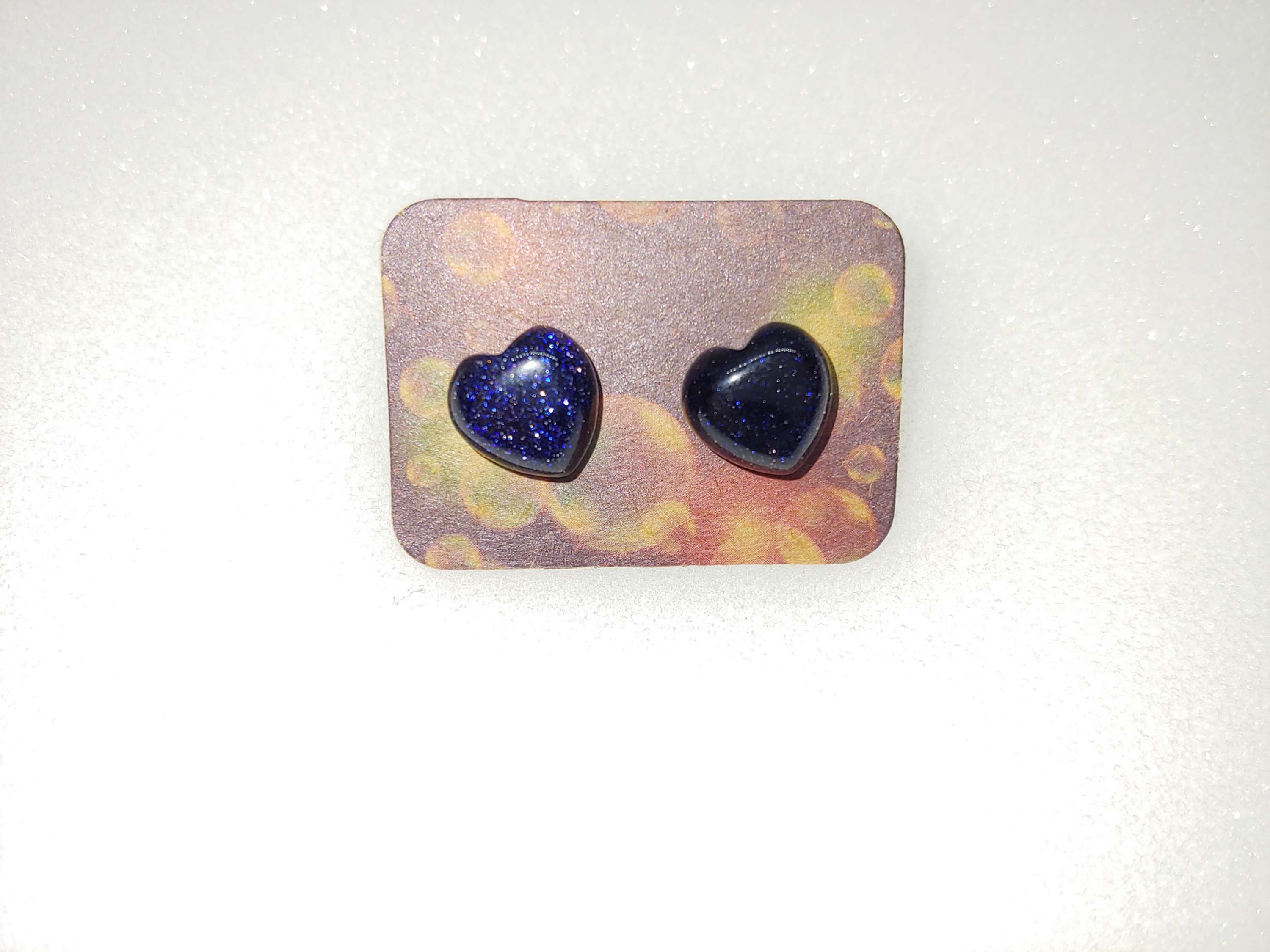 Stone Heart Studs 5