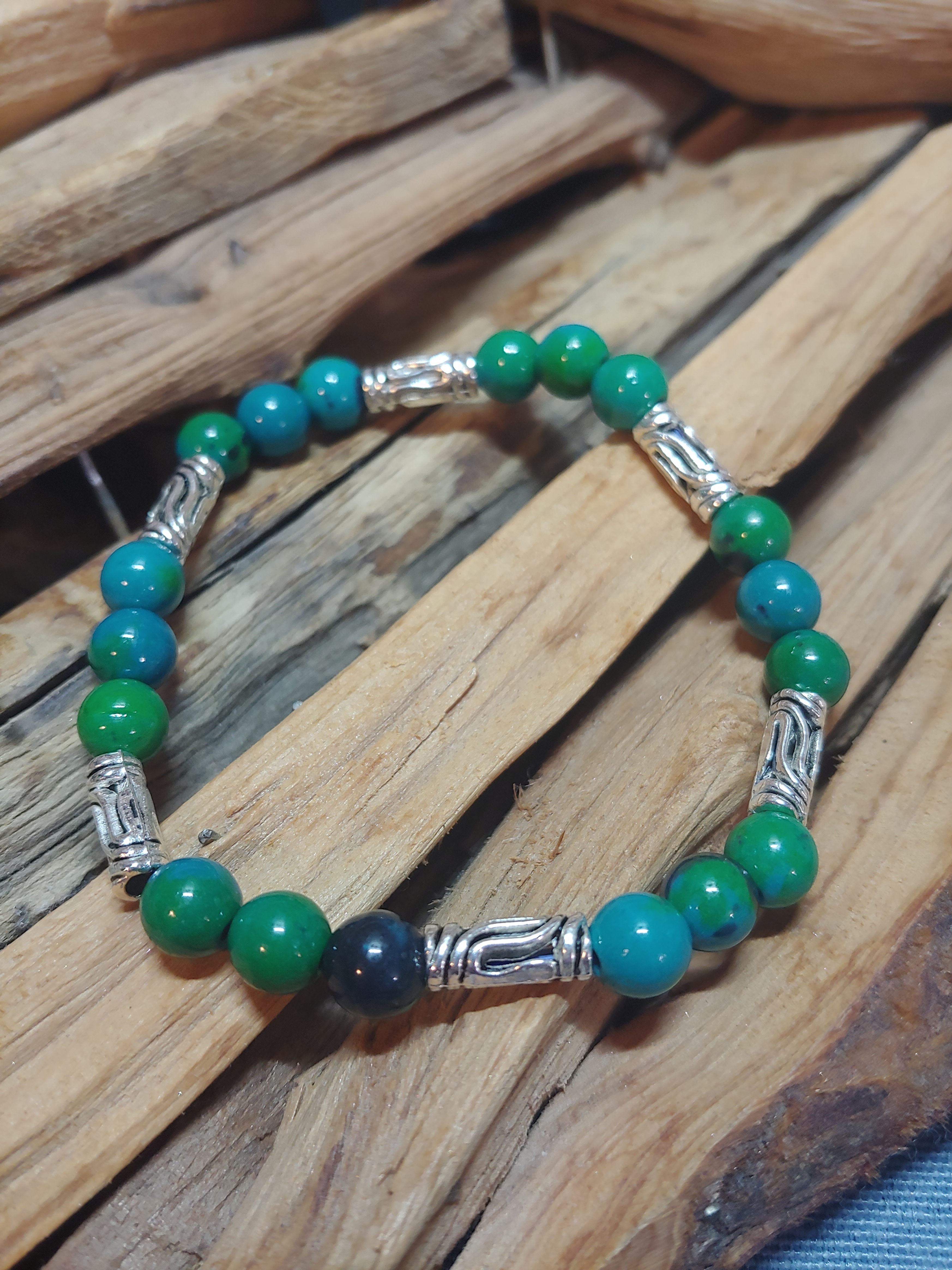 Chrysocolla (Synthetic) Stretch Bracelet