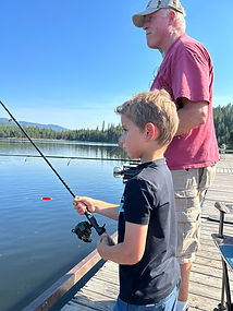 My dad and Jayden fishing.