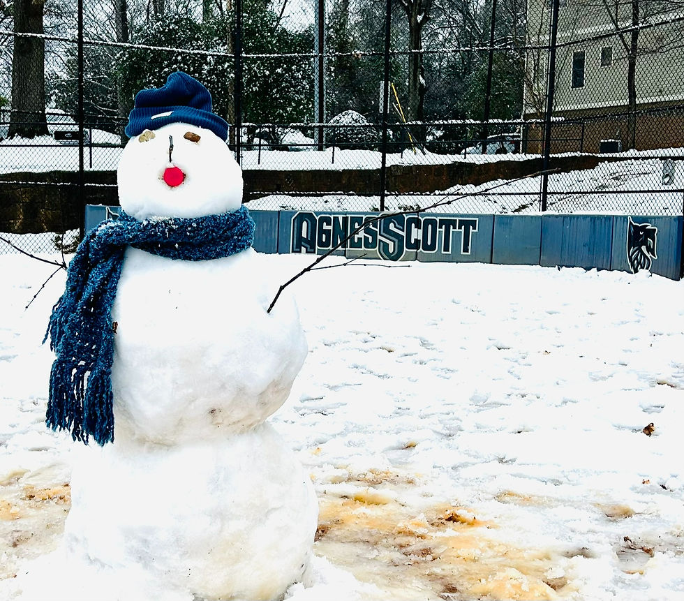 Our snow woman