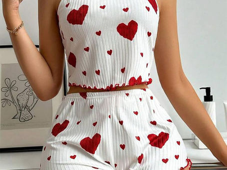 Descubra a combinação perfeita de conforto e estilo com o conjunto de pijamas feminino Tank Tops and Shorts White Venti