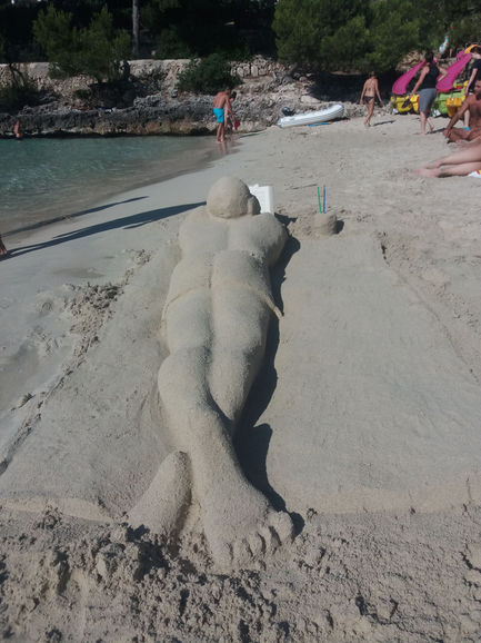 Promoting the launch of 'Wasting Your Wildcard' on Cala d'Or Beach, Mallorca