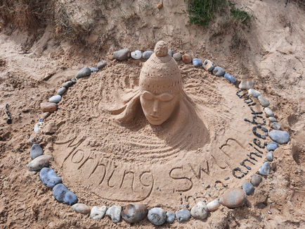 Open water swimmer - Walberswick Beach, Suffolk
