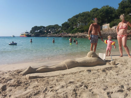 Promoting the launch of 'Wasting Your Wildcard' on Cala d'Or Beach, Mallorca