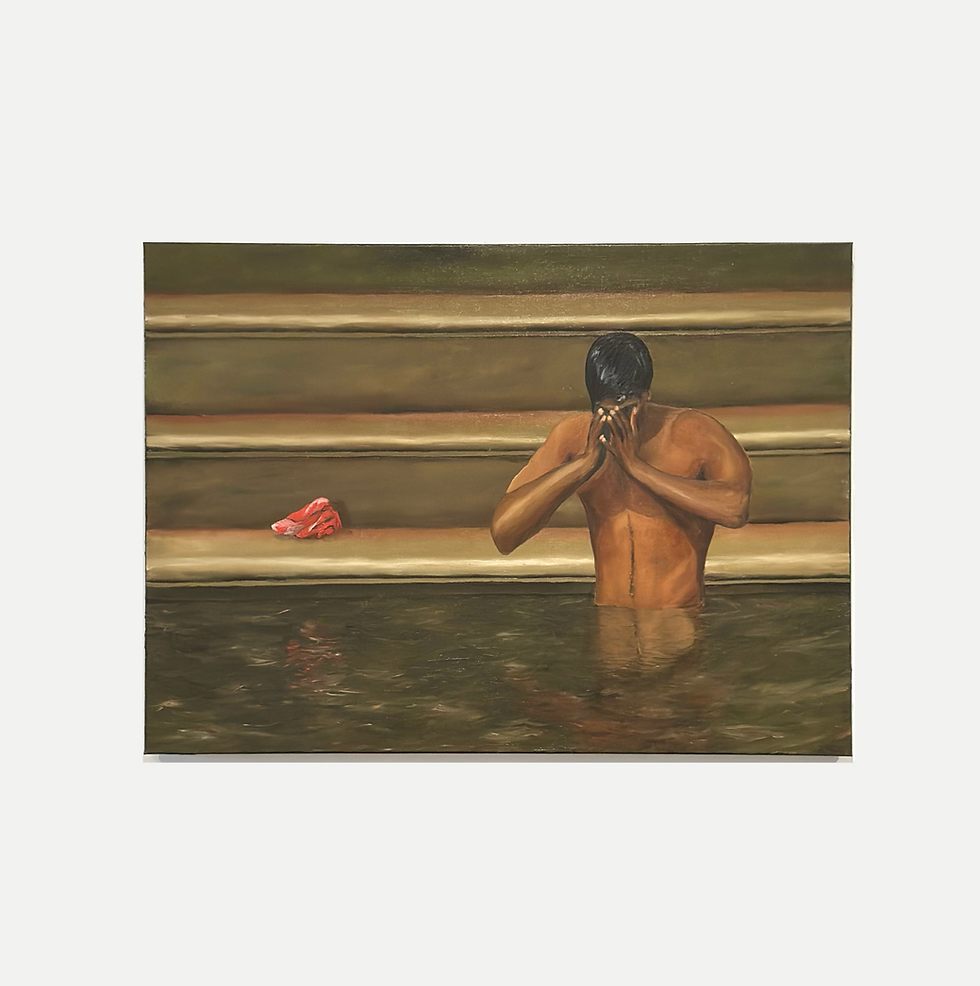 Thumbnail: WHAT THE WATER TAKES - oil on canvas