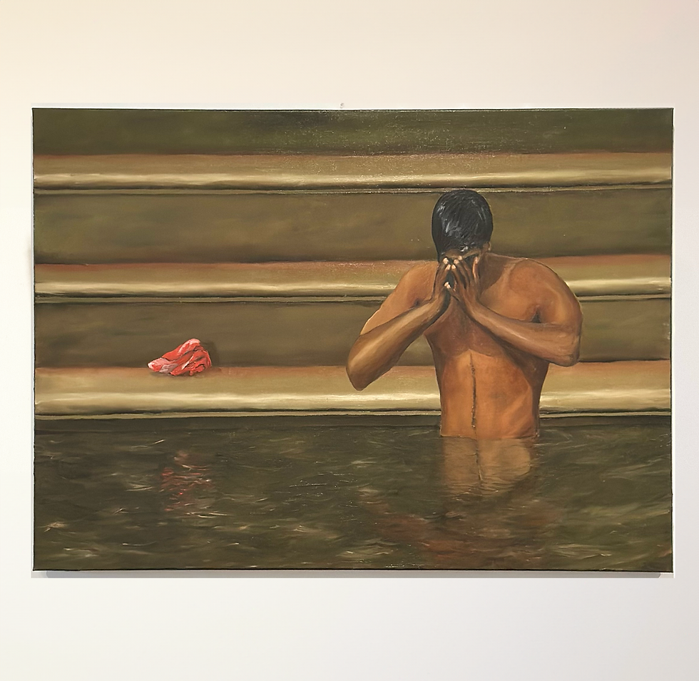 Thumbnail: WHAT THE WATER TAKES - oil on canvas