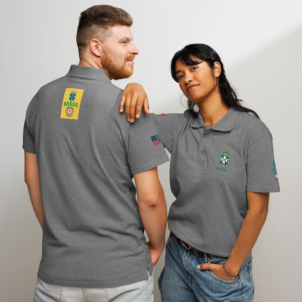 Thumbnail: Brazil S W C  Unisex Premium pique polo shirt 