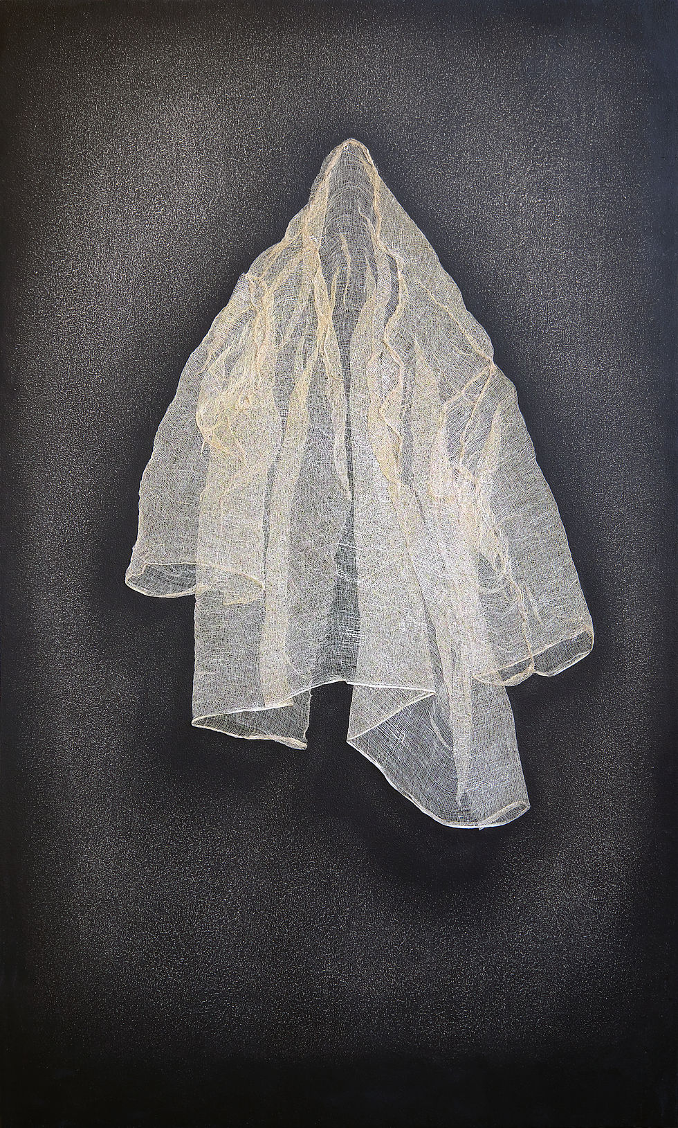 The Summer Mode, 1997, Acrylic & Fabric on Wood Panel, 60 x 36 inches