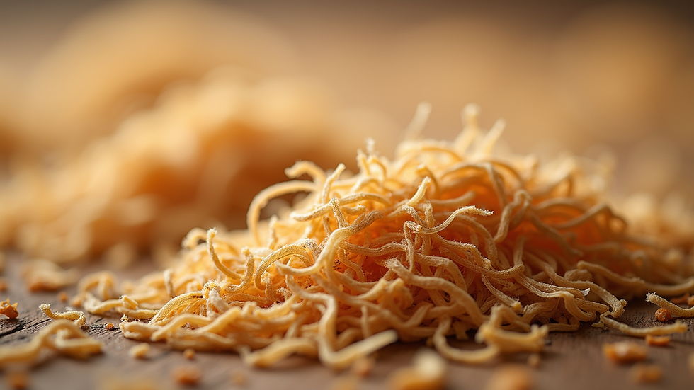 Close-up view of coco coir fibers showing texture and color
