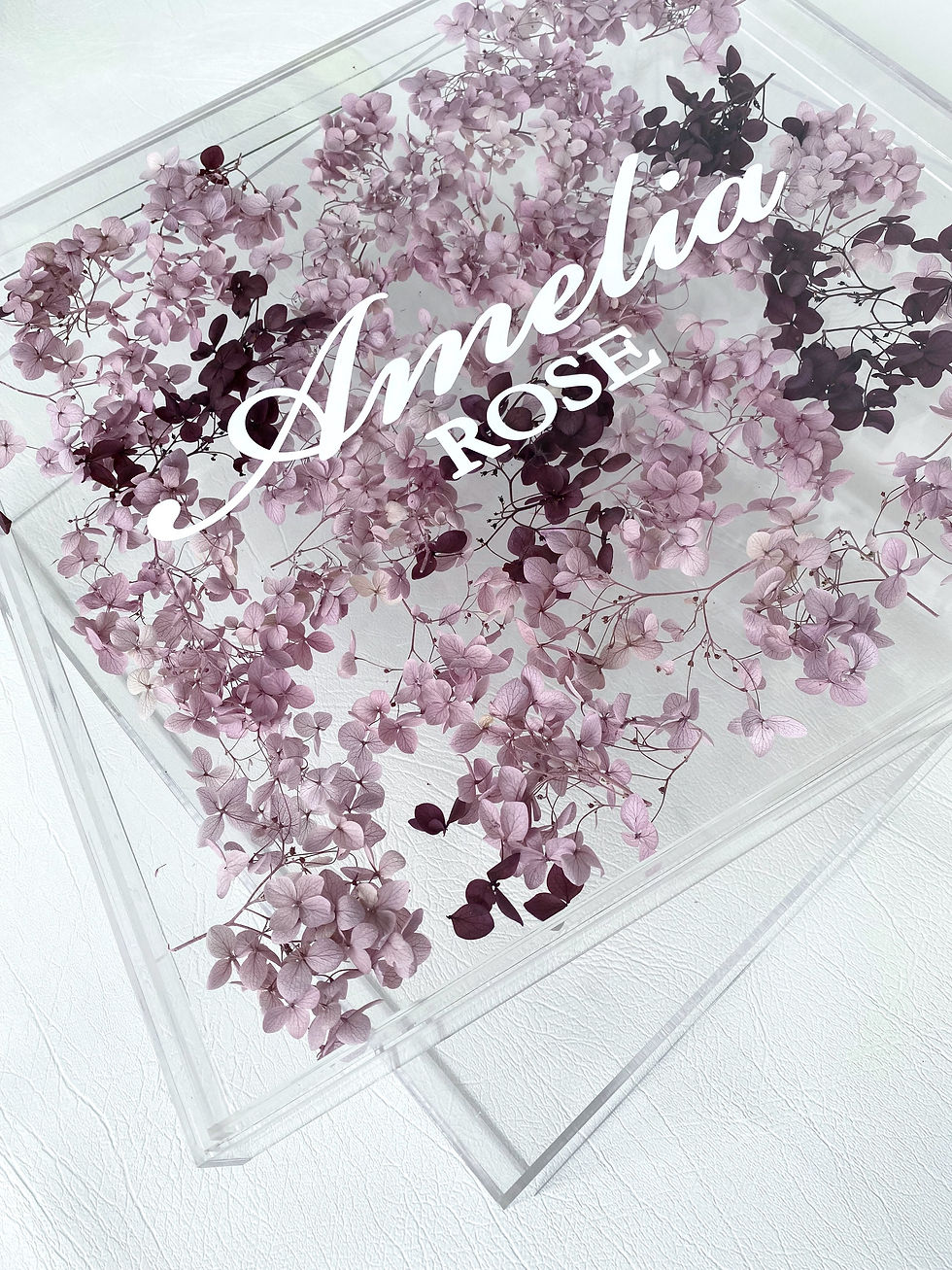 Thumbnail: Floral  Acrylic Christening Box