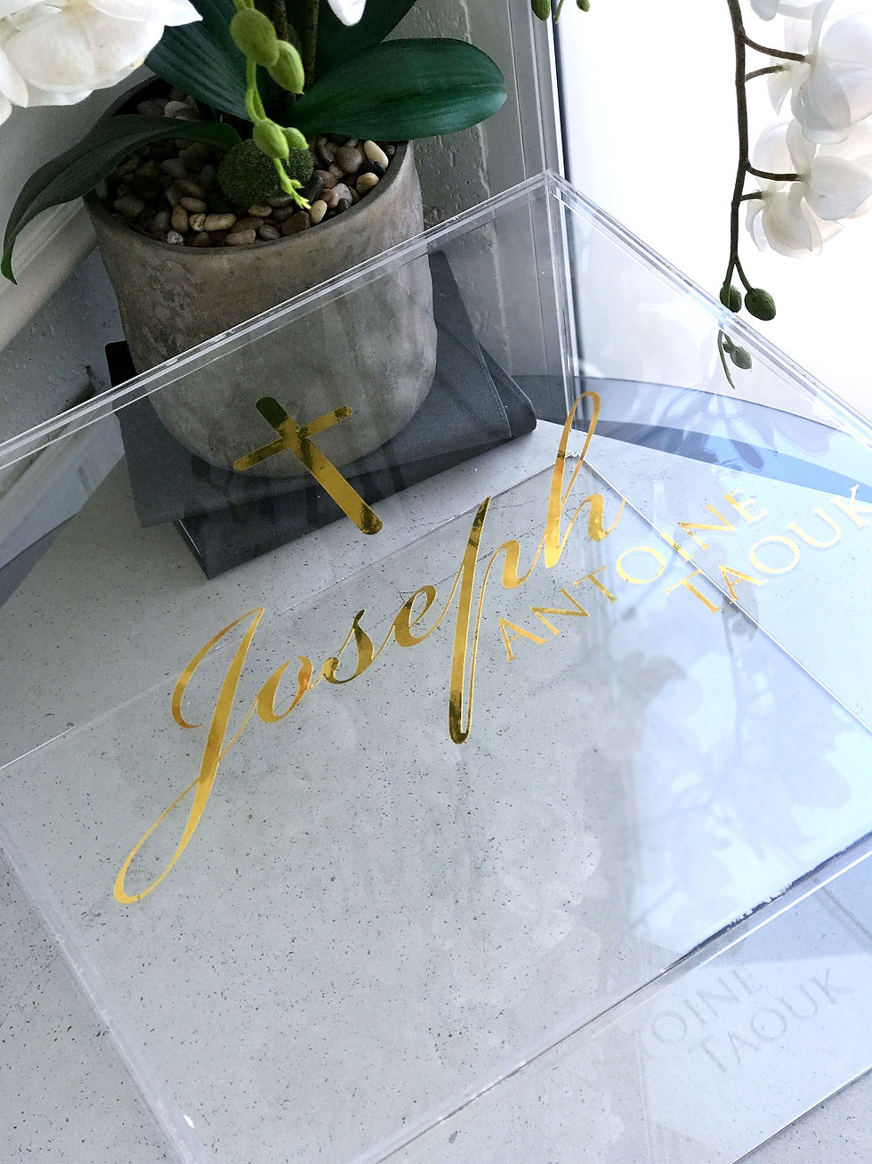 Thumbnail: Clear Acrylic Christening Box - Vinyl