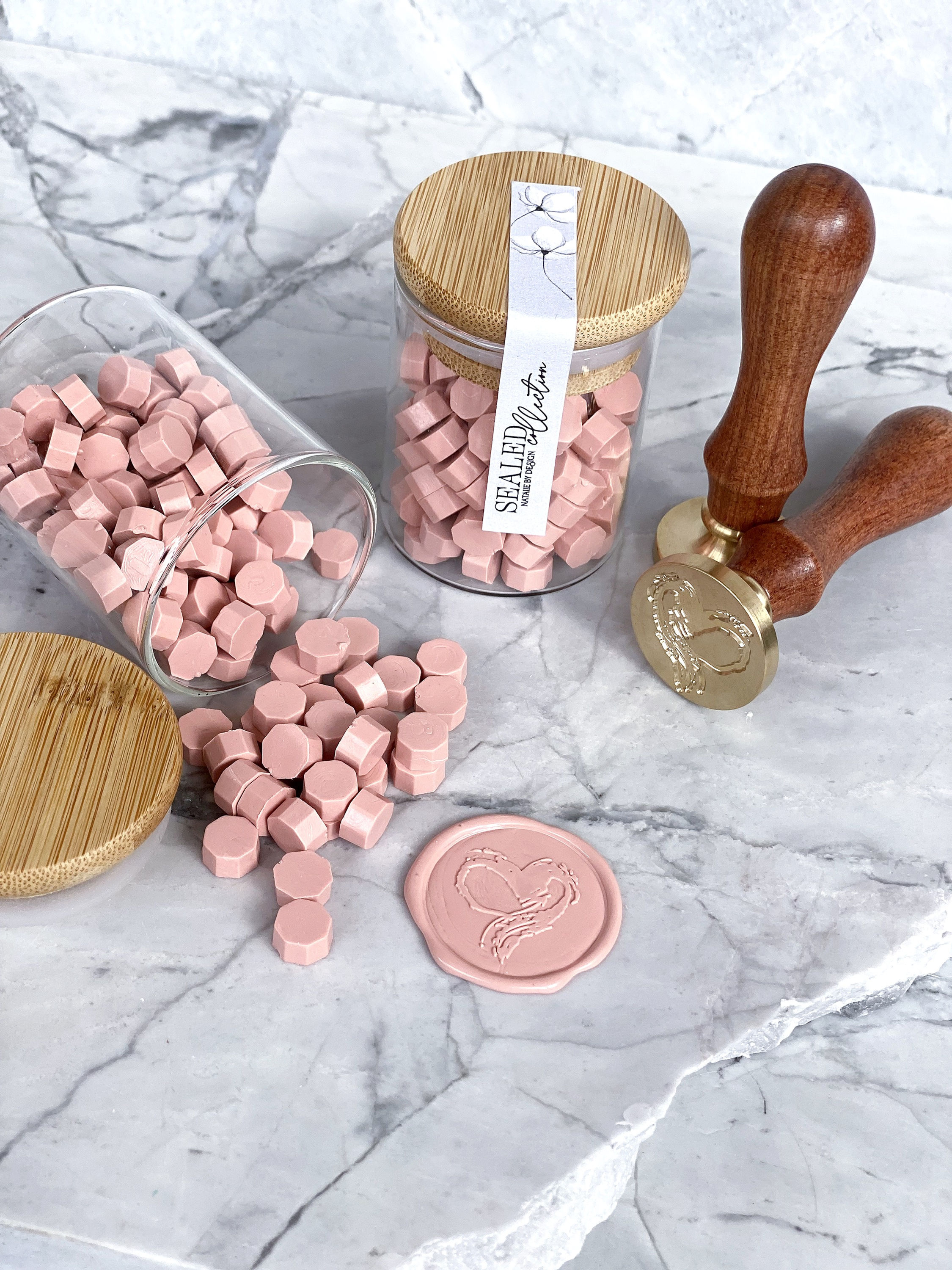 Wax Seal Beads - Dusty Pink