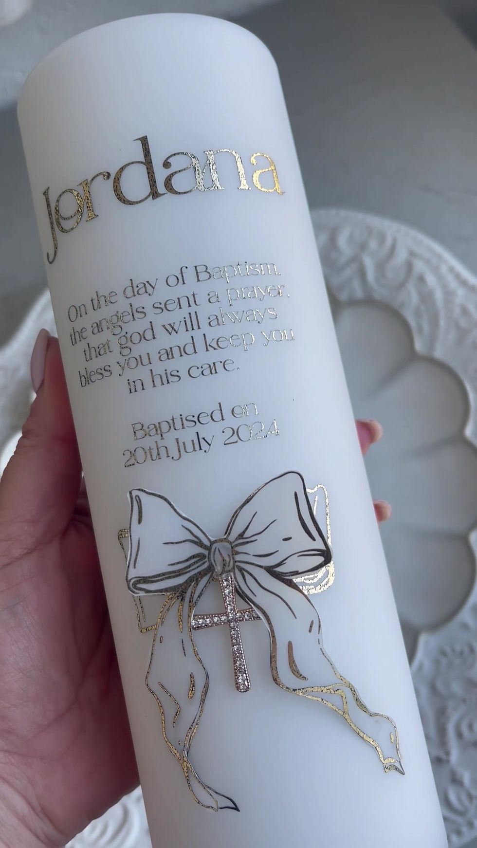 Thumbnail: Jordana  Christening Candle