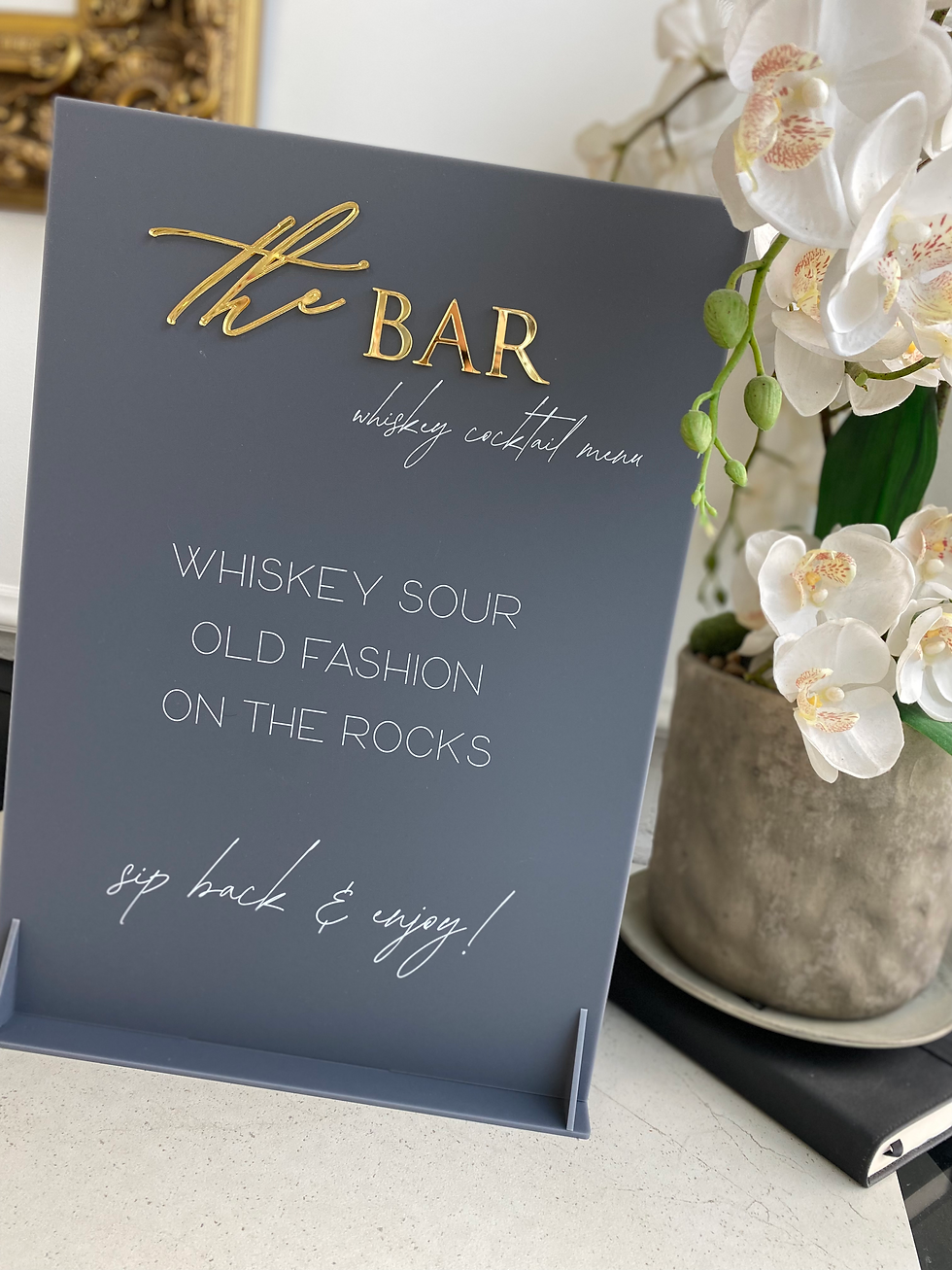 Thumbnail: Acrylic Bar Menu - Classic Collection