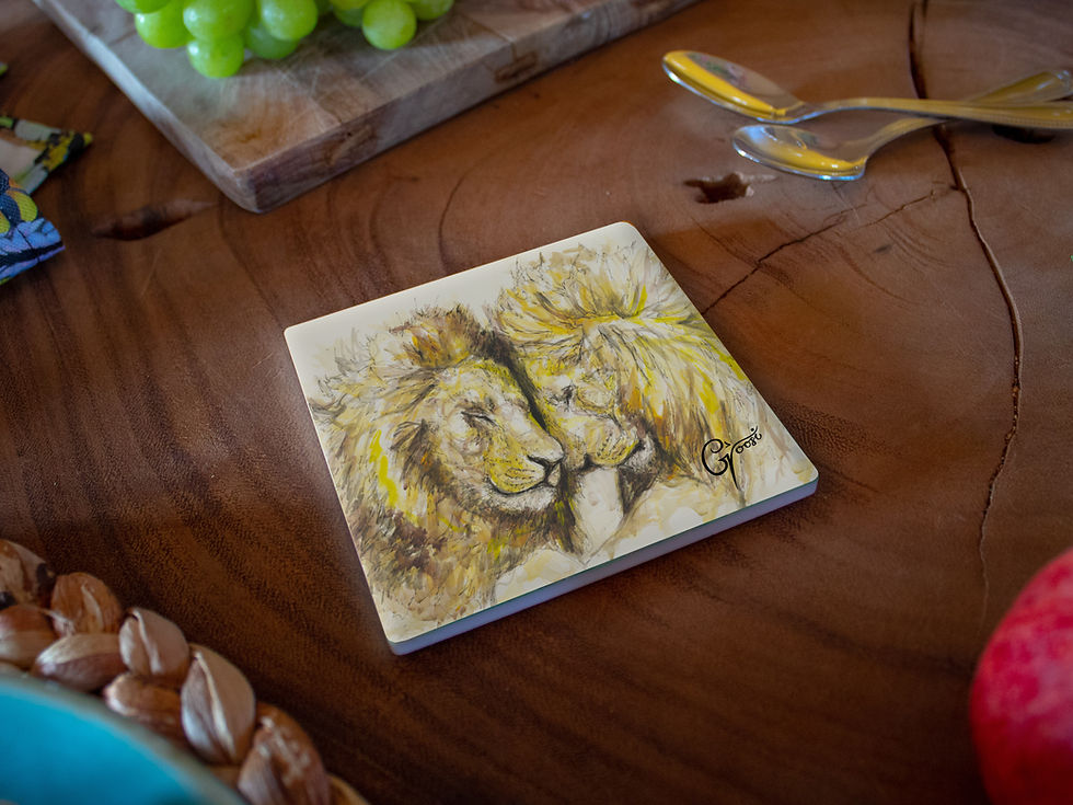 Thumbnail: "Brothers" - Ceramic Tile Coaster