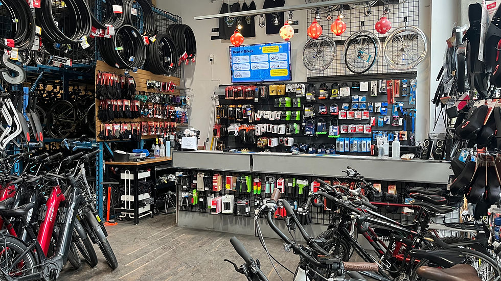 Interior of Shop at English Bay Bike Rentals
