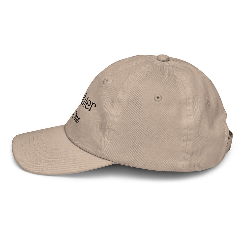Thumbnail: HIZdaughter The Joyful One Kids Hat - Black Text