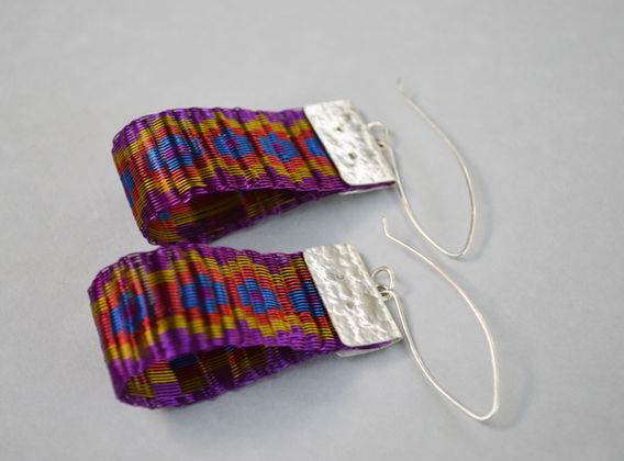 Fabric and metal jewellery