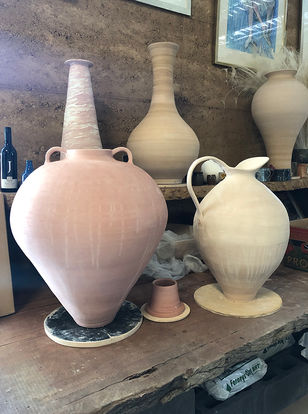 Vessels set aside to dry out slowly to avoid cracking.