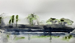 Ghostly Tree Line (green)
